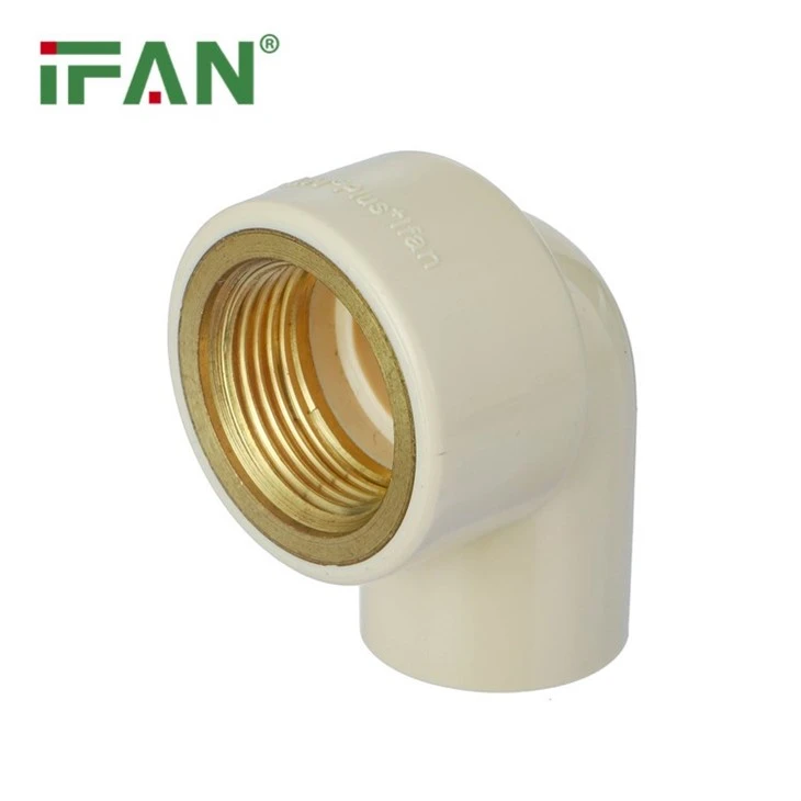 Beige CPVC Brass Elbow