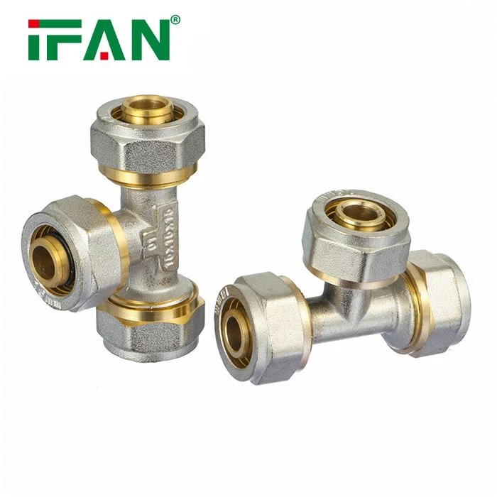 سه راهی فشرده سازی برنجی ISO15875