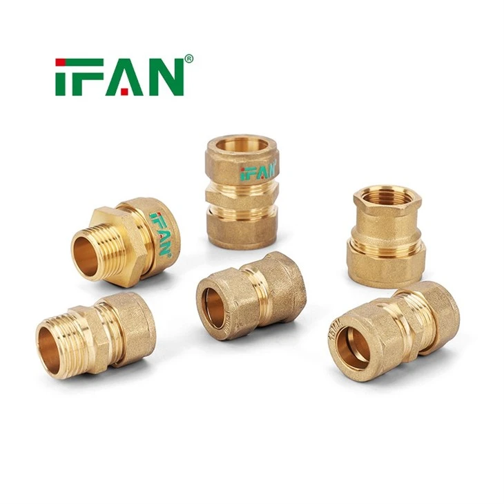IFAN High Quality Brass Compression Fitting PE Pipe Adapter factory