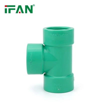 سه راهی UPVC FFF سبز BS 4346